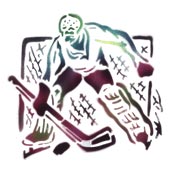Pochoir '' Hockey Goalie '' Stencil