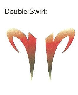 pochoir double swirl stencil