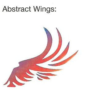 pochoir abstract wings stencil