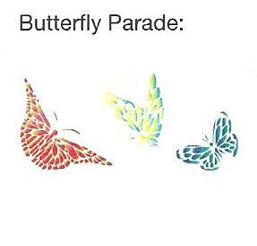 pochoir Butterfly parade stencil