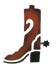 Pochoir''Cowboy Boot '' Stencil