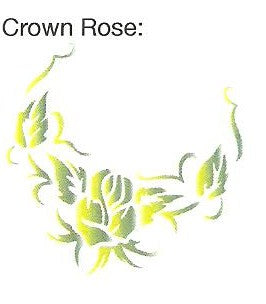pochoir crown rose stencil