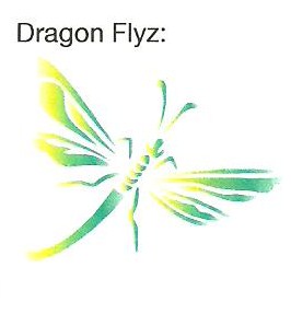 pochoir dragon fly stencil