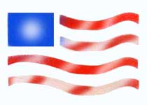 Pochoir '' U.S. Flag'' Stencil