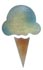 Pochoir '' Ice Cream on a Cone'' Stencil