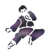 Pochoir '' Karate Player'' Stencil