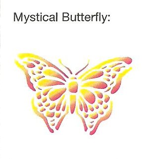 pochoir mystical butterfly stencil