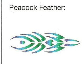 pochoir peacock feather stencil