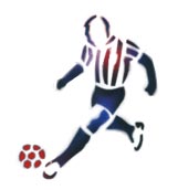 Pochoir '' Soccer Player'' Stencil