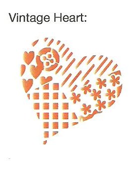 pochoir vintage heart stencil
